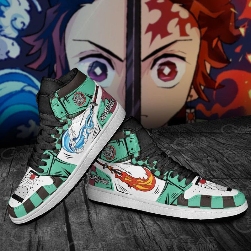 Tanjiro Water and Fire J1 Sneakers Demon Slayer Shoes