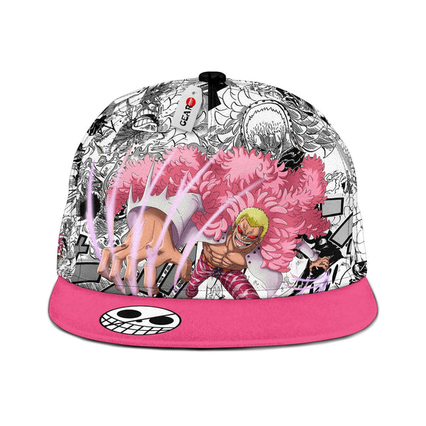 Donquixote Doflamingo Snapback Hat Custom One Piece Anime Hat Mix Manga