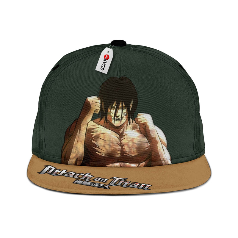 Attack Titan Snapback Hat Custom Shingeki Anime Hat