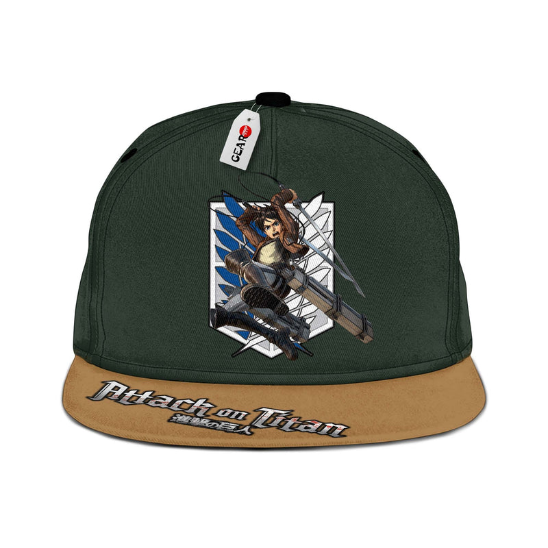 Survey Corp Eren Snapback Hat Custom Shingeki Anime Hat