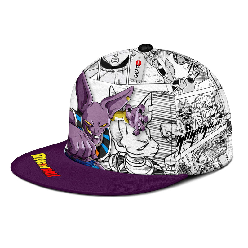 Beerus Snapback Hat Custom Dragon Ball Anime Hat Mix Manga