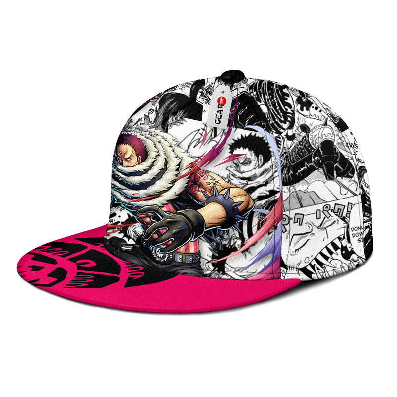 Charlotte Katakuri Snapback Hat Custom One Piece Anime Hat Mix Manga