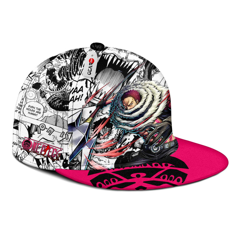 Charlotte Katakuri Snapback Hat Custom One Piece Anime Hat Mix Manga