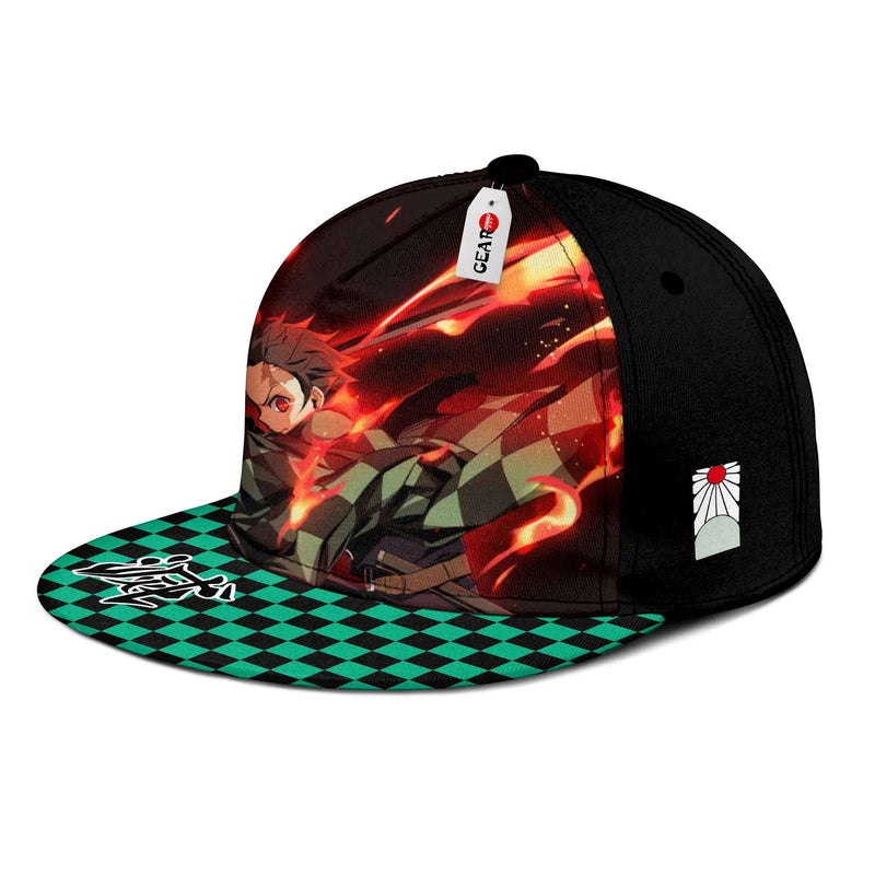 Tanjiro Cap Hat Sun Breathing Anime Kimetsu Snapback