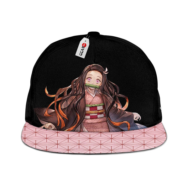 Cute Nezuko Cap Hat Anime Kimetsu Snapback