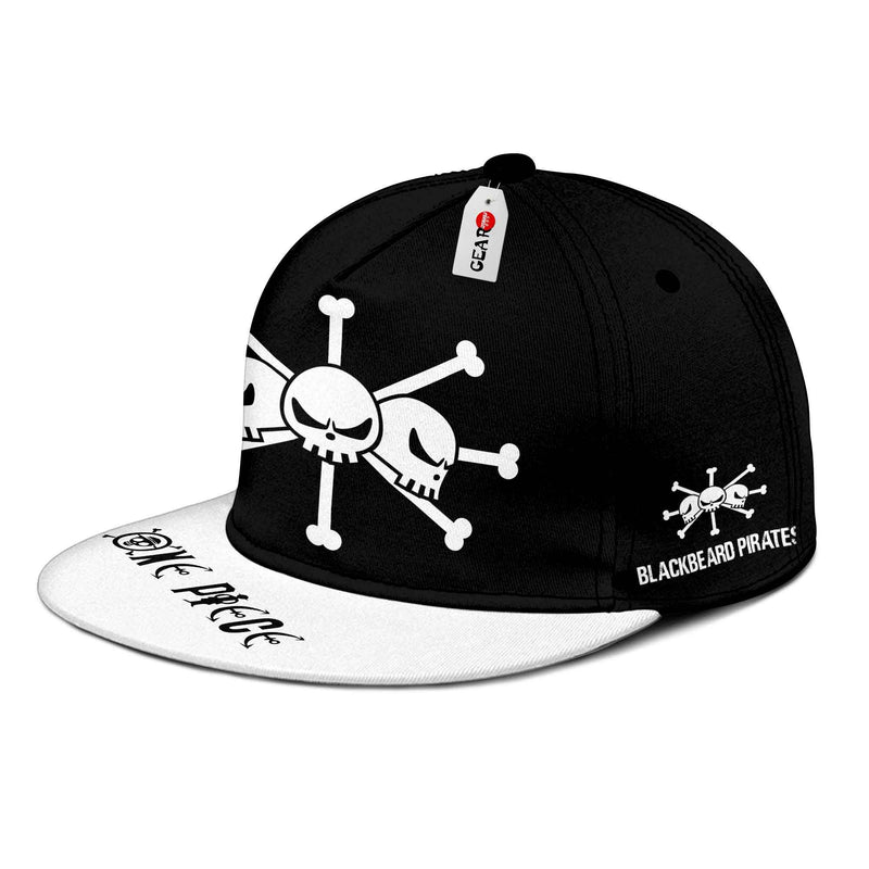 Blackbeard Pirates Hat Cap One Piece Anime Snapback Hat