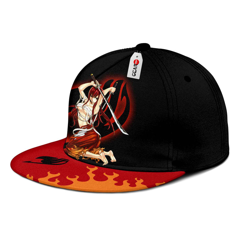 Erza Scarlet Snapback Hat Custom Fairy Tail Anime Hat