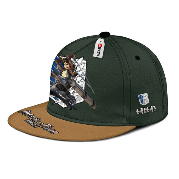 Survey Corp Eren Snapback Hat Custom Shingeki Anime Hat