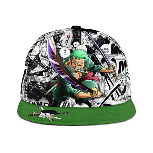 Roronoa Zoro Snapback Hat Custom One Piece Anime Hat Mix Manga