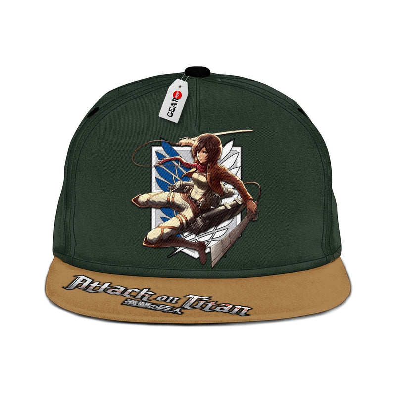 Survey Corp Mikasa Snapback Hat Custom Shingeki Anime Hat