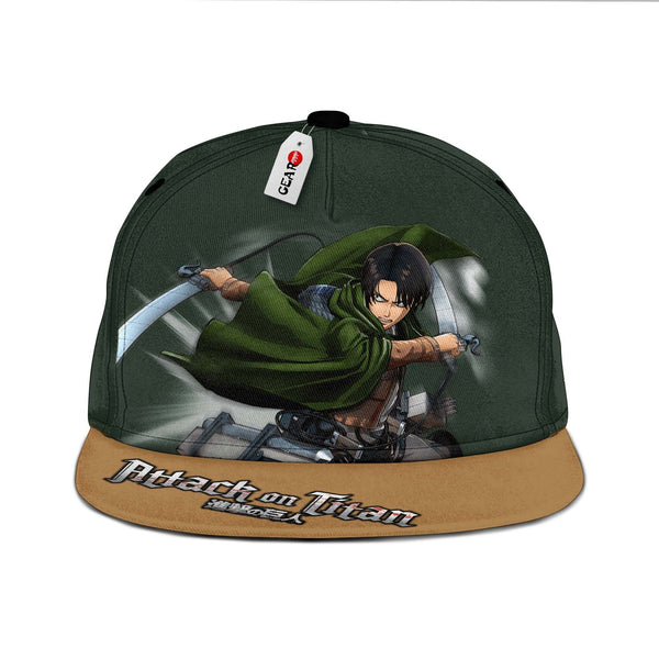 Levi Ackerman Snapback Hat Custom Shingeki Anime Hat