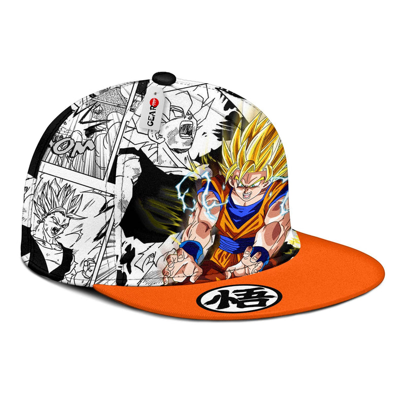 Goku Super Saiyan Snapback Hat Custom Dragon Ball Anime Hat Mix Manga