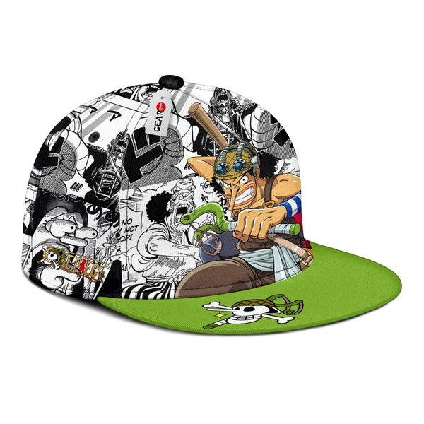 Usopp Snapback Hat Custom One Piece Anime Hat Mix Manga