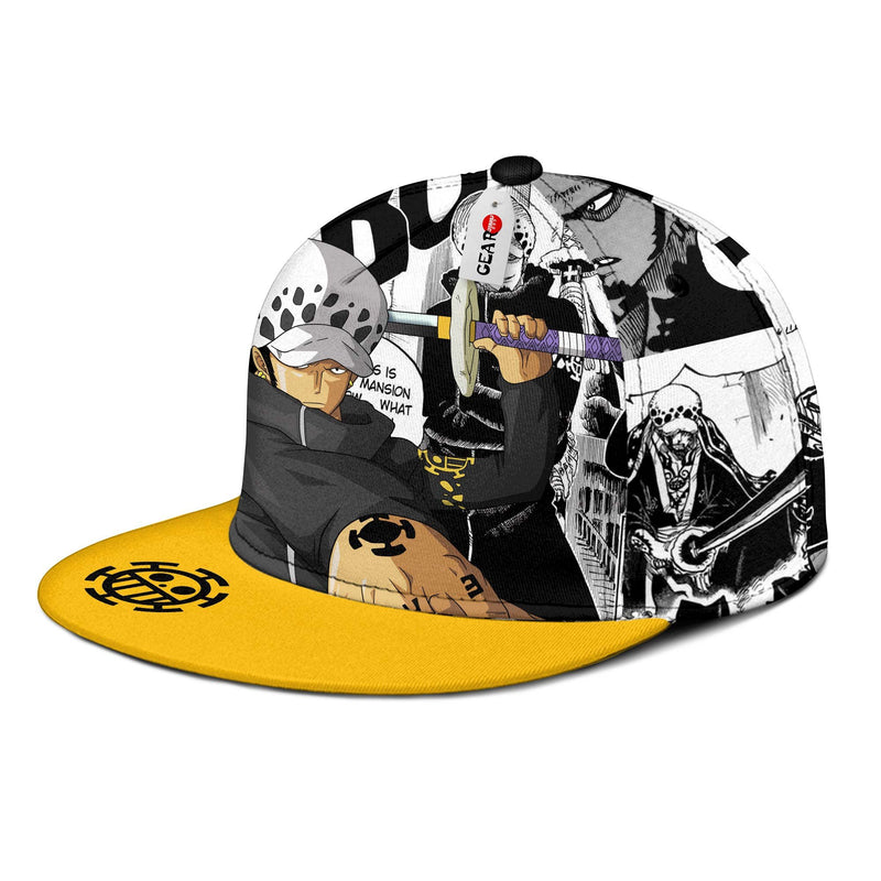 Trafalgar Law Snapback Hat Custom One Piece Anime Hat Mix Manga