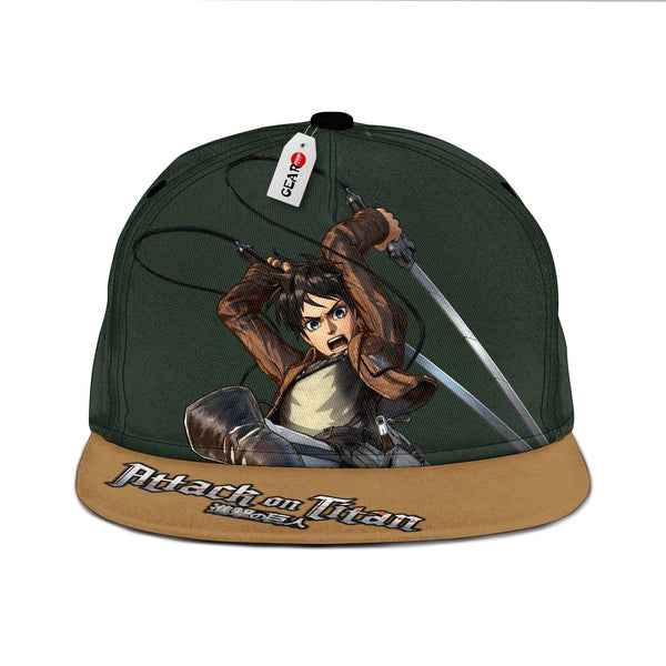 Eren Snapback Hat Custom Shingeki Anime Hat