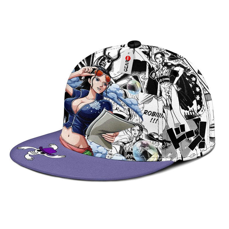 Nico Robin Snapback Hat Custom One Piece Anime Hat Mix Manga