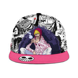 Donquixote Rosinante Snapback Hat Custom One Piece Anime Hat Mix Manga