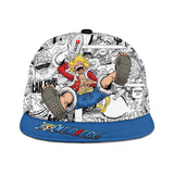 Luffy Gear 5 Snapback Hat Custom One Piece Anime Hat Mix Manga