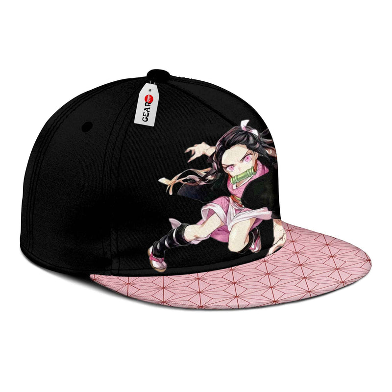 Nezuko Cap Hat Anime Kimetsu Snapback