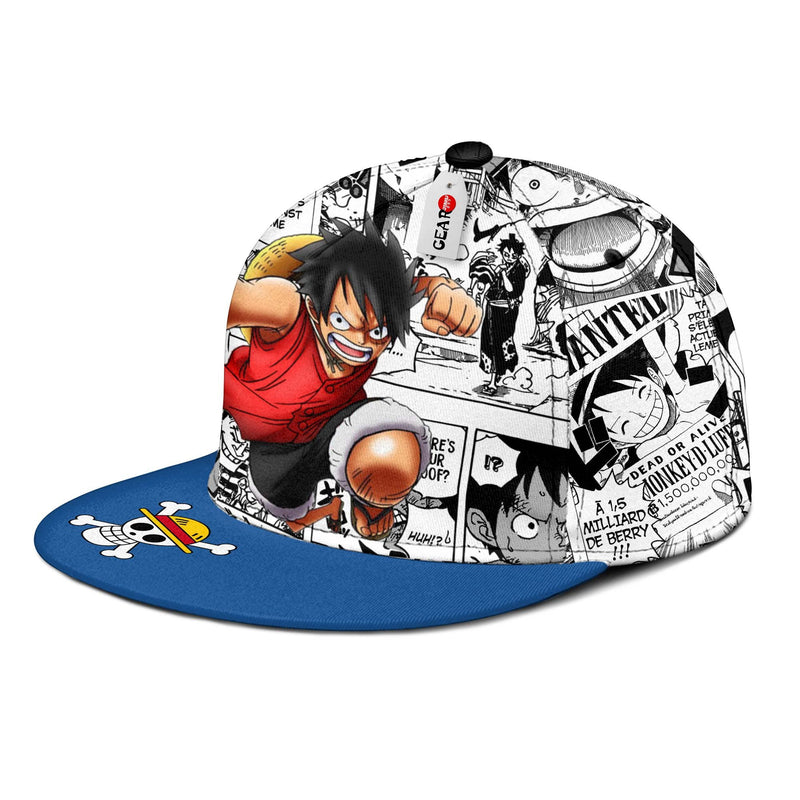 Monkey D Luffy Snapback Hat Custom One Piece Anime Hat Mix Manga