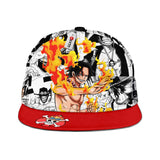 Portgas D Ace Snapback Hat Custom One Piece Anime Hat Mix Manga