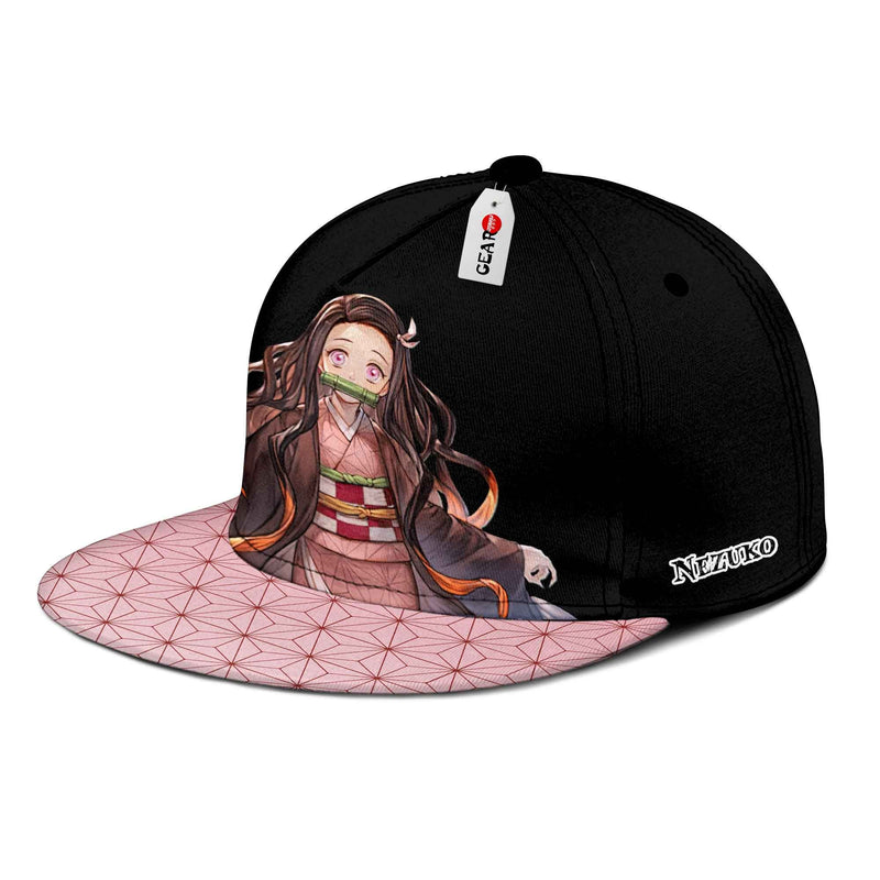 Cute Nezuko Cap Hat Anime Kimetsu Snapback