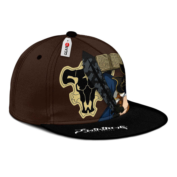 Asta Snapback Hat Custom Black Clover Anime Hat