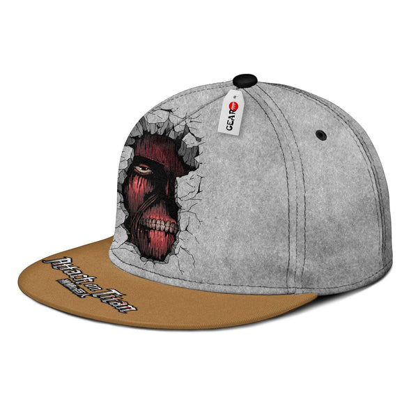 Wall Titan Snapback Hat Custom Shingeki Anime Hat