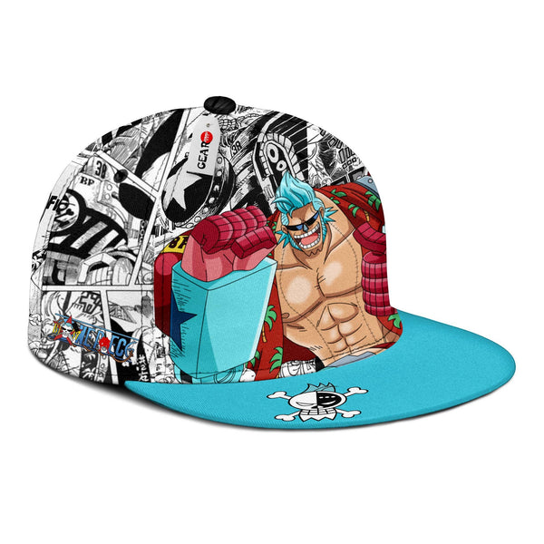 Franky Snapback Hat Custom One Piece Anime Hat Mix Manga