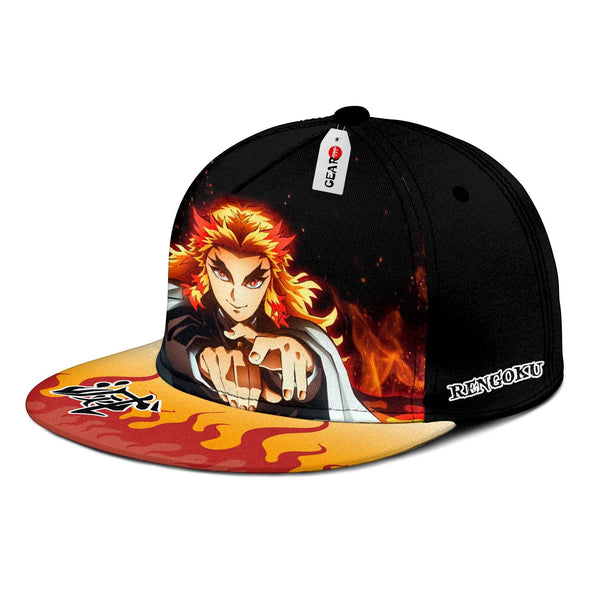 Kyojuro Rengoku Snapback Custom Kimetsu Anime Hat