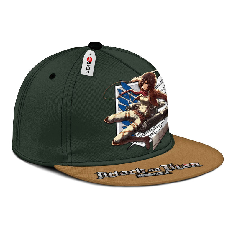 Survey Corp Mikasa Snapback Hat Custom Shingeki Anime Hat