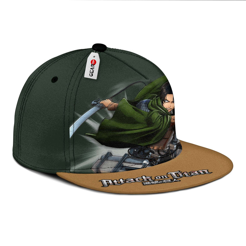 Levi Ackerman Snapback Hat Custom Shingeki Anime Hat