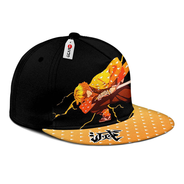 Zenitsu Cap Hat Thunder Breathing Kimetsu Anime Snapback