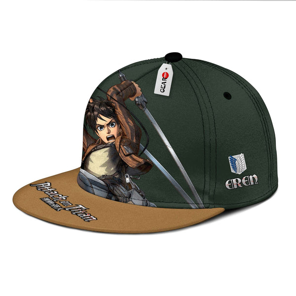 Eren Snapback Hat Custom Shingeki Anime Hat