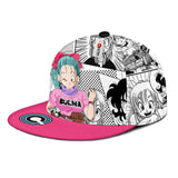 Bulma Snapback Hat Custom Dragon Ball Anime Hat Mix Manga