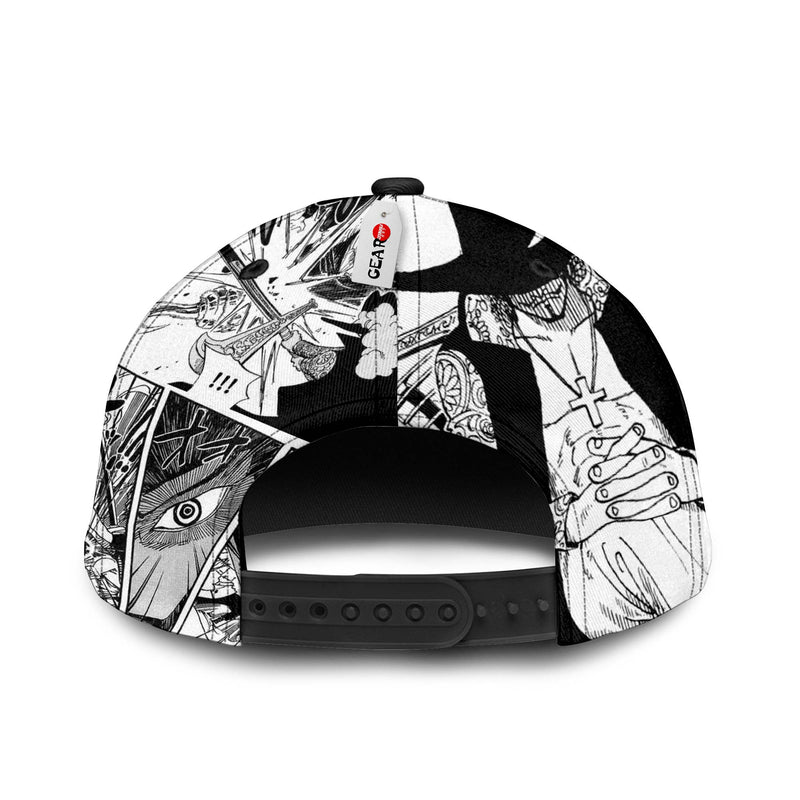 Dracule Mihawk Snapback Hat Custom One Piece Anime Hat Mix Manga