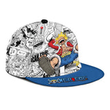 Luffy Gear 5 Snapback Hat Custom One Piece Anime Hat Mix Manga