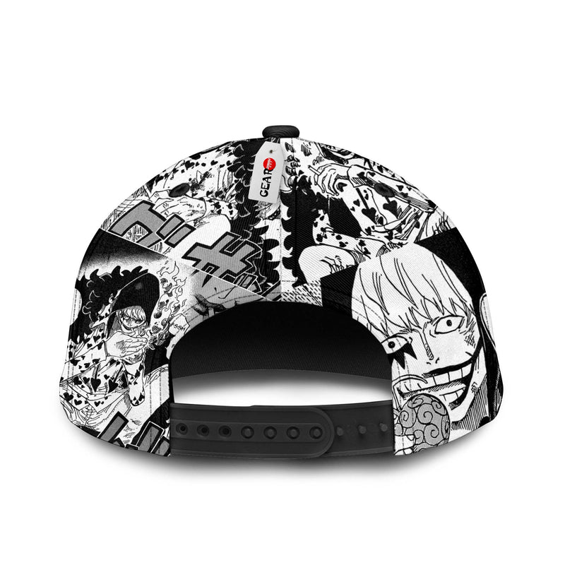 Donquixote Rosinante Snapback Hat Custom One Piece Anime Hat Mix Manga