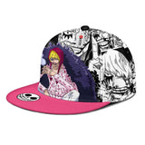 Donquixote Rosinante Snapback Hat Custom One Piece Anime Hat Mix Manga