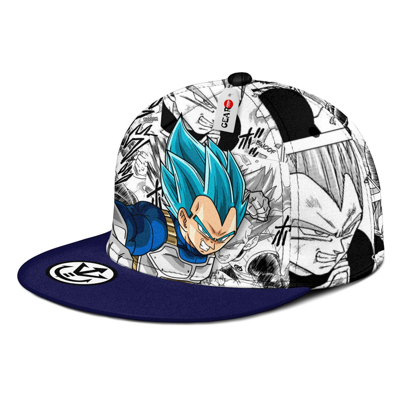 Vegeta Blue Snapback Hat Custom Dragon Ball Anime Hat Mix Manga