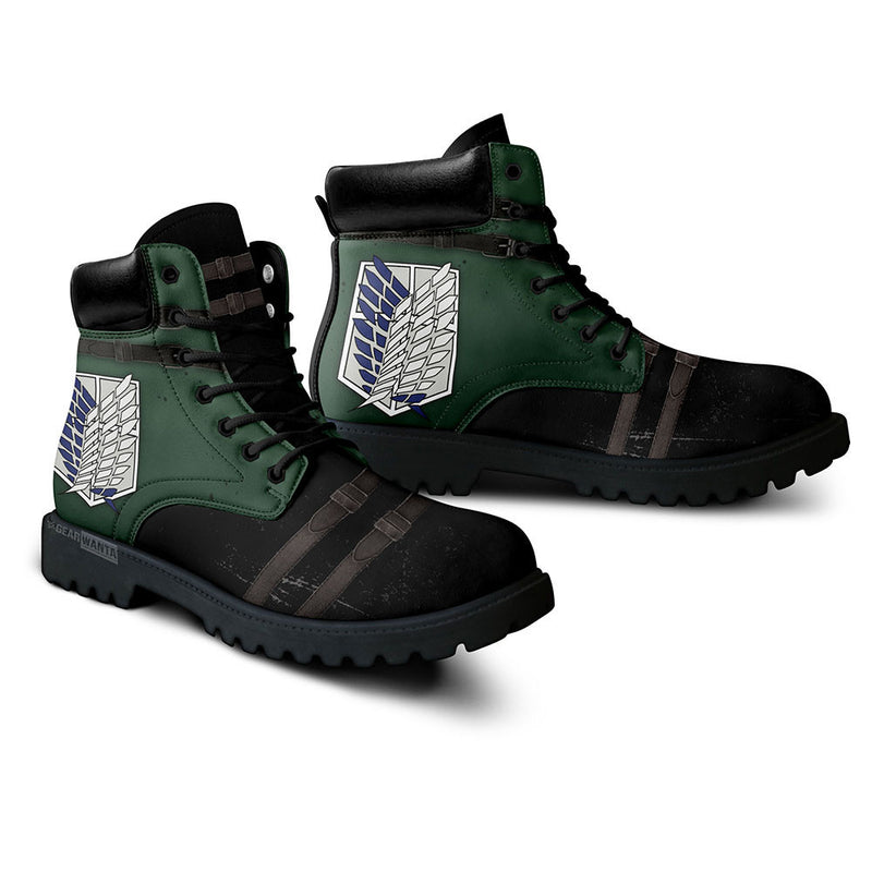 Shingeki Survery Corps Boots Shoes Anime Leather Casual