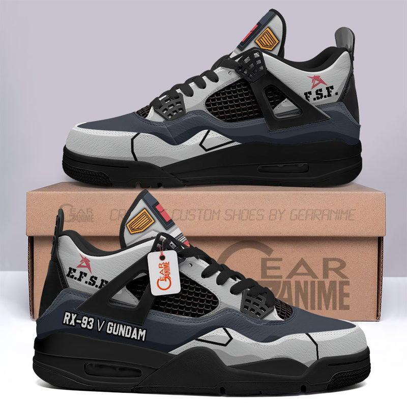 RX-93 v Gundam J4 Sneakers Personalized Shoes MN2903