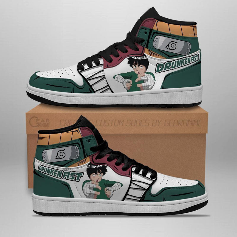 Drunken Fist Rock Lee J1 Sneakers Anime