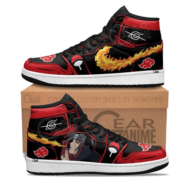 Akatsuki Itachi Fire Jutsu J1 Sneakers Anime Shoes