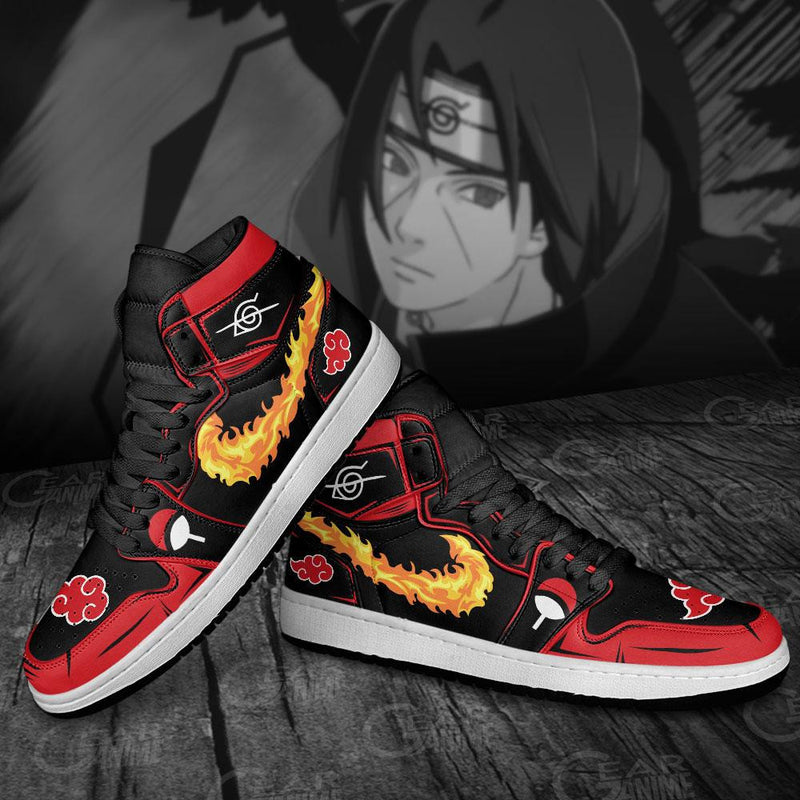 Akatsuki Itachi Fire Jutsu J1 Sneakers Anime Shoes