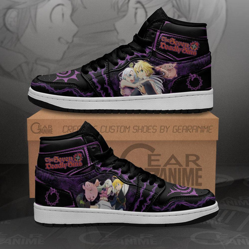 J1 Sneakers Anime Meliodas and Elizabeth