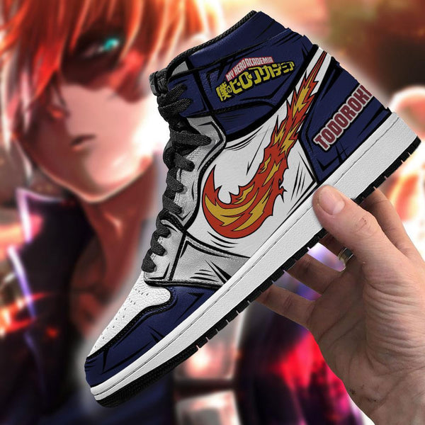 Shoto Todoroki J1 Sneakers Anime Ice And Fire J1 Sneakers Anime