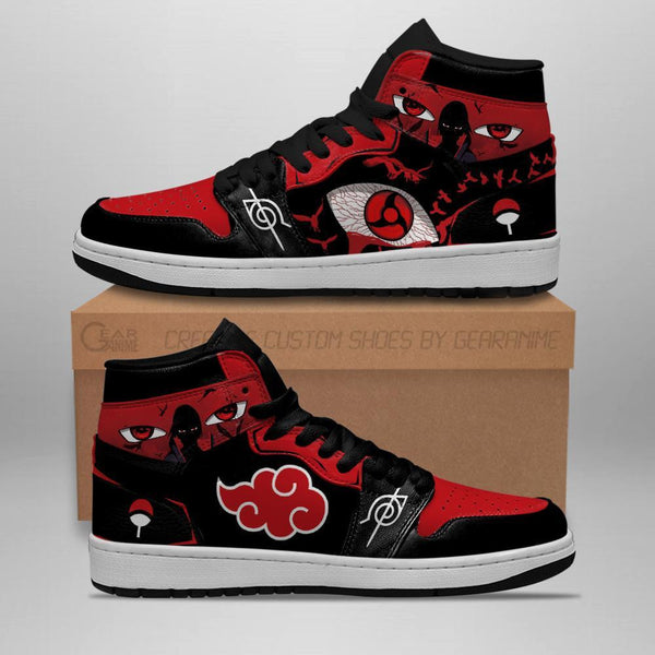 Akatsuki Itachi Sharingan Eyes J1 Sneakers Anime