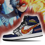 Shoto Todoroki J1 Sneakers Anime Ice And Fire J1 Sneakers Anime