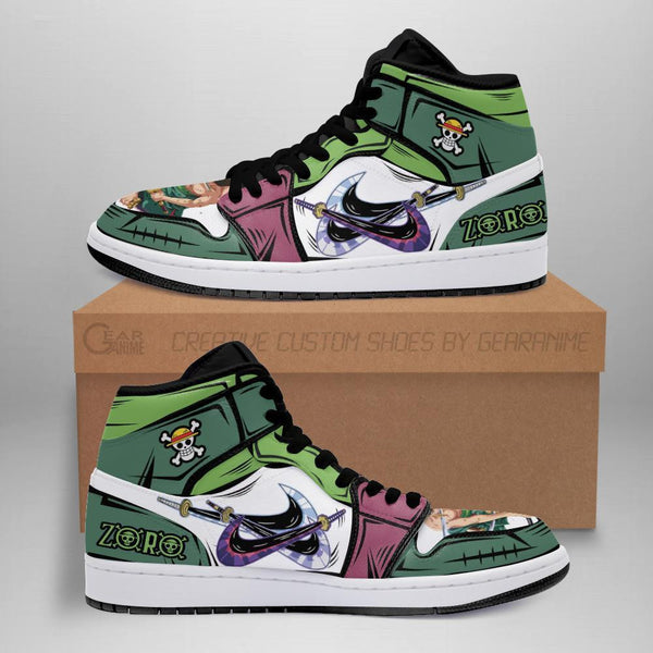 Roronoa Zoro J1 Sneakers Anime Three Swords Styles